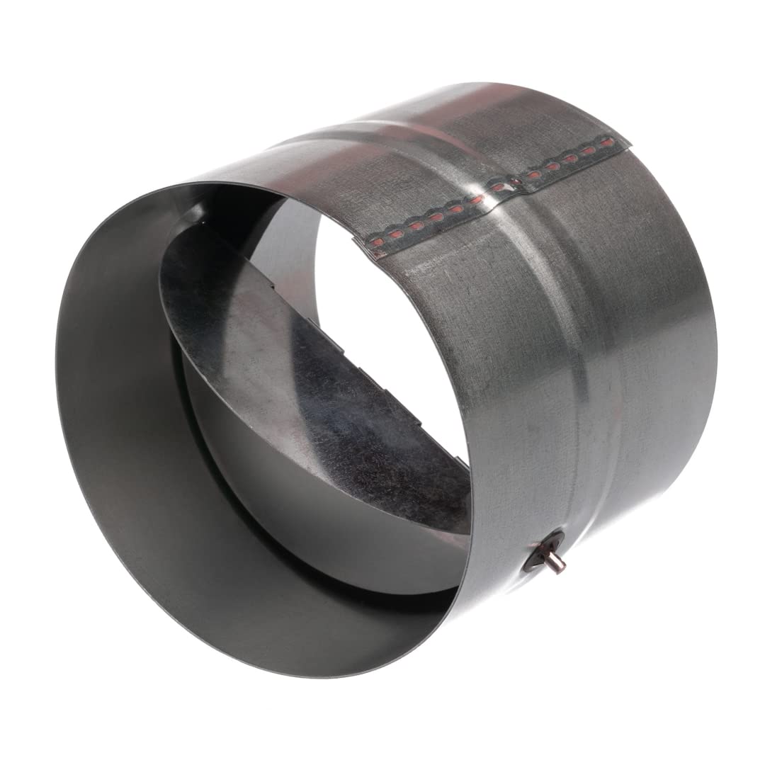 Diameter 100 mm Pipe Connector for Ventilation Pipe, Exhaust Duct, Exhaust Duct, with Check Valve, Made of galvanised Steel