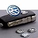 ESC EDP525FBA 2 Pieces Car Key Logo Auto Emblems Dia:1.4cm Car Styling Sticker, Blue Color for VW Golf Rabbit Bora Polo Touran Tiguan Jetta Passat
