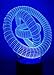 3D Ring Night Light LED Illusion Lamp Bedside Desk Table Lamp, Loveboat 7 Color Changing Lights with Acrylic Flat & ABS Base & USB Charger as Home Decor and A Best Gift (Rings-in-Rings)