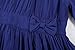 Bonny Billy Girls Long Sleeve Solid Pleated A-Line Children Dress with Bow 5-6 Years Blue