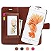 [Detachable Folio] SUPTECH iPhone 6s Plus Case, iPhone 6 Plus Case [Stand Feature] Versatile iPhone 6s Plus Wallet Case with 5 Card Slots (Brown)