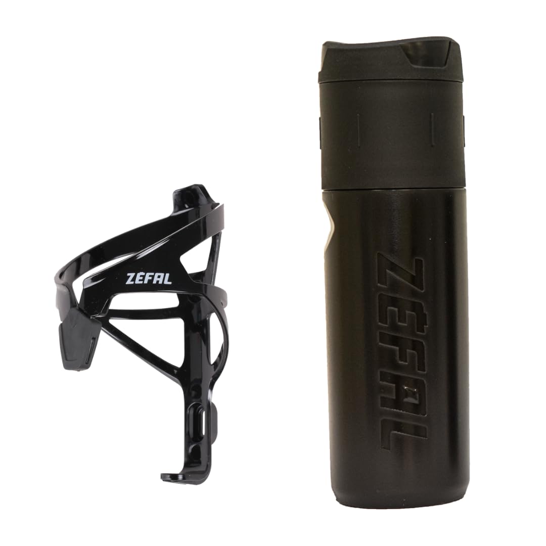 ZEFAL Bundle Pack - Z Box Large and Pulse A2 – Bicycle Tool Bottle and Bottle Cage – Waterproof and Durable – Black
