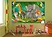 Kid’s Room Nursery Photo Wallpaper – Jungle Animals – Picture Decoration Zoo Wildlife Rainforest Nature Safari Adventure Lion Image Decor Wall Mural (82.7x55.1in - 210x140cm)