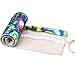 Damero Design Canvas Wrap Holder for 72 Colored Pencil, Roll Case for Pencils, Travel Organizer Pouch for Artist, Multi-Purpose (No Pencils Included), 72 Holes, Painting