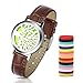 Essential Oil Diffuser Bracelet, 316L Stainless Steel Aromatherapy Bracelet Leather Band,Men Women Bracelet Gift Set with 18pcs Washable Refill Pads(Brown)