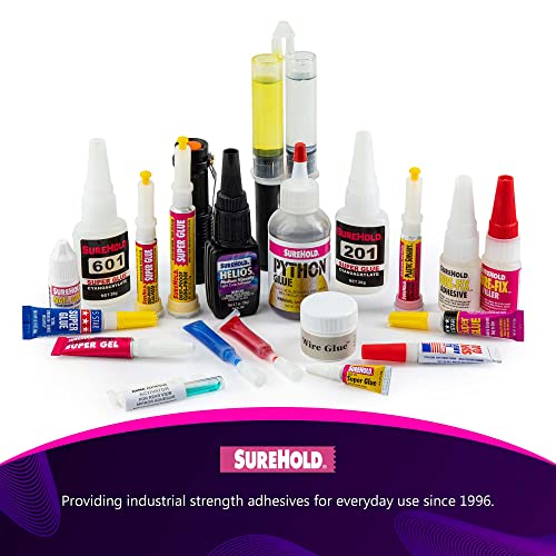 SureHold Helios Light Cure Adhesive Super Glue, UV Glue Kit with Light, Bonding Glue Plastic