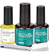 BesTby Gel Polish Remover - Gel Remover for Nails Quick and Easy, 2pcs Gel Nail Remover Kit Polis...