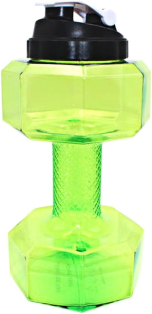 Lookatool 2.2 L PETG Dumbbells Large Water Bottle Free Sports Running Fitness Kettle Gym (Green)