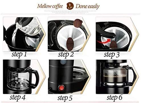 YQGOO Glaskrug Abnehmbare Filterkaffeemaschine Anti-Tropf-Design, handgestanzte Kaffeemaschinen – Bild 5