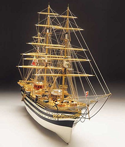 Krick Modelltechnik Mantua Amerigo Vespucci Italian Training Ship 1:100 Scale Wood Model Kit