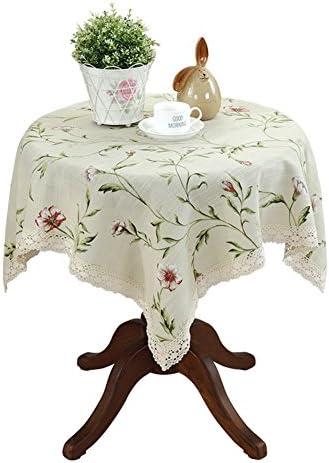 Small square cloth Modern simple refrigerator tv cover Cotton linen multi-use small tablecloth cover towel-A 65x65cm(26x26inch)
