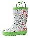 OAKI Toddler Rain Boots - Perfect Kids Rain Boots for Any Weather - Durable Rubber Baby Rain Boots Keep Little Feet Dry, Lightweight Waterproof with Easy-on Handle, Timber Critters, 2 Little Kid