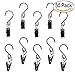 Topspeeder 50 Pack String Light Hangers Stainless Steel Curtain Clips Fairy Light Clamps Outdoor Indoor Activities Wire Party Supplies Hooks Silver
