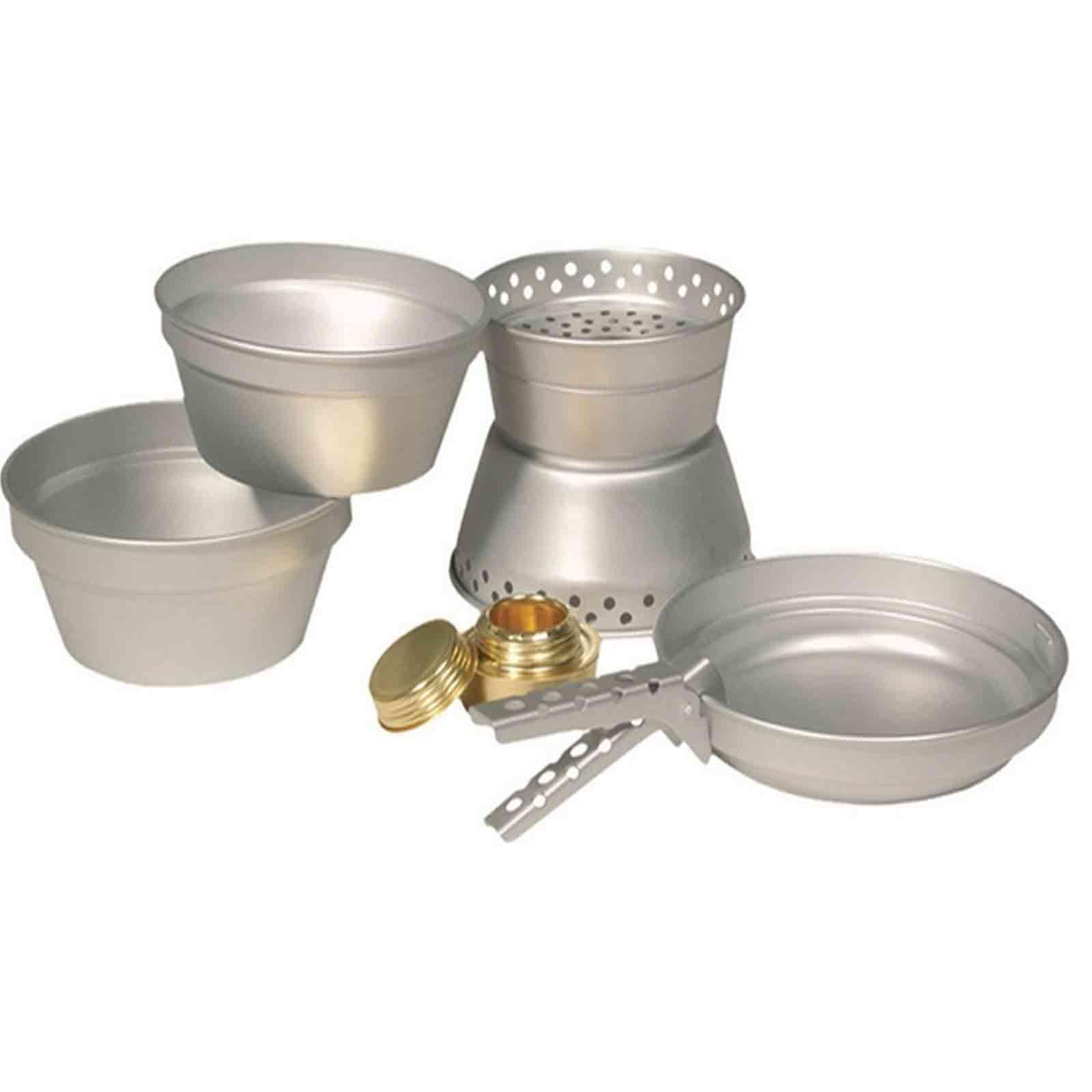 Aluminium Cooking Set (3 pots, Pans, Cooker, Grilling Tongs) - misc.]