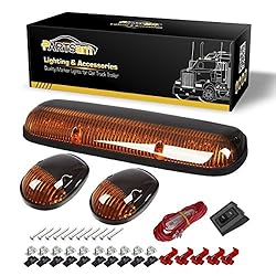 Partsam 3PCS Amber LED Cab Roof Marker Light Top