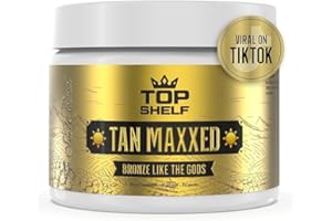 TOP SHELF GRIND Tan Maxxed 3-in-1 Tanning Astaxanthin Supplement for Men & Woman | Natural Sun Tan Support pills with Lycopene, L-Tyrosine| 30 Capsules