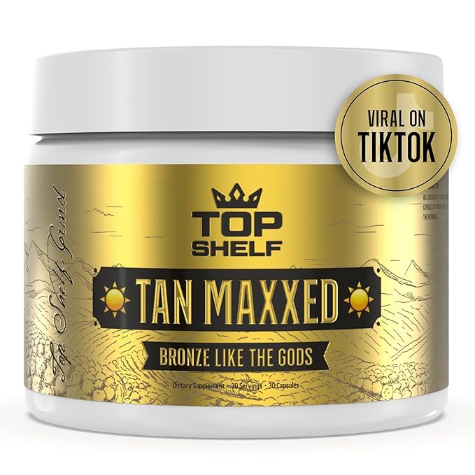 Tan Maxxed 3-in-1 Tanning Astaxanthin Supplement for Men & Woman | Natural Sun Tan Support pills with Lycopene, L-Tyrosine| 30 Capsules