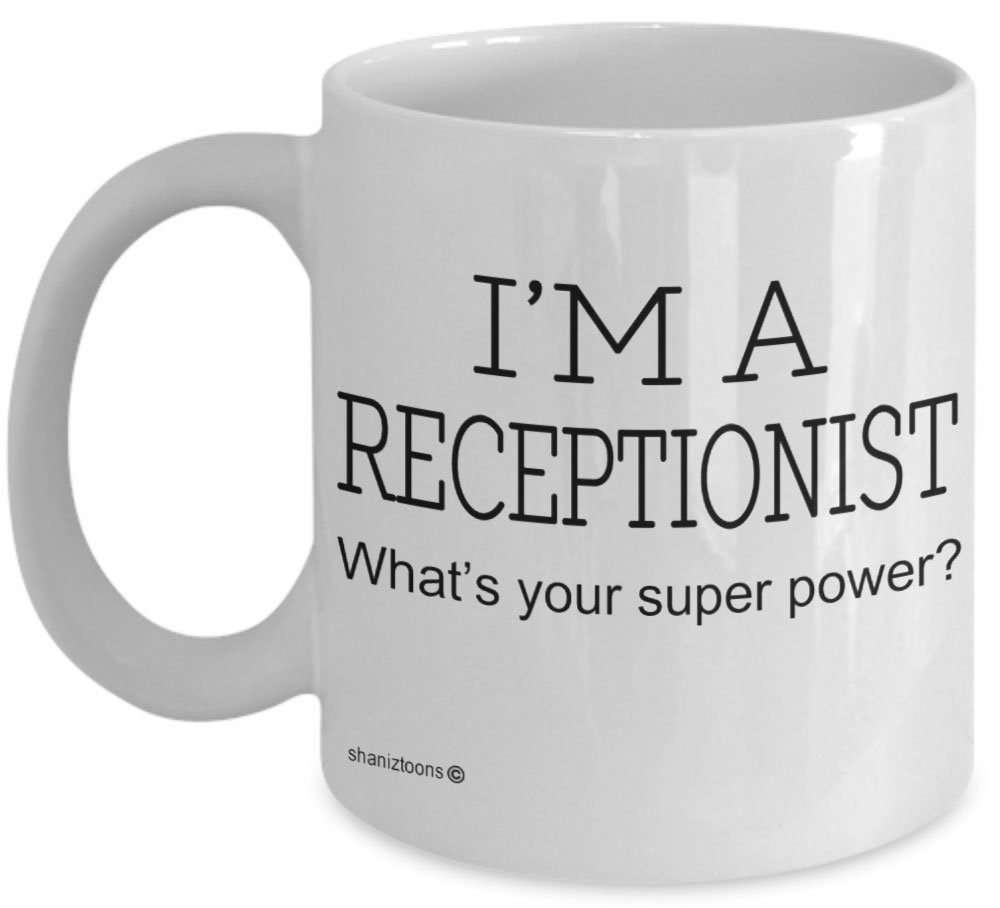 Receptionist Funny Gift Mug Amazon.co.uk Kitchen & Home