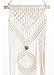 Mkono Macrame Plant Hanger Hanging Planter with Bead Wall Art Home Decor 46 inches