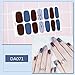 WOKOTO 6 Sheets Full Nail Stickers Pure Color Gradient Grain Full Wraps Adhesive Manicure Decals Strips with 1pcs Nail File for Girls