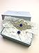 Unibuy Wedding Lace Garter Set with Blink Rhinestone Add Navy Blue Pearl(Pretty Box Something Blue)