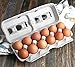 MT Products Printed Natural Pulp Egg Cartons 1 Dozen - Disposable Egg Storage Container (Pack of 25) - Made in the USA