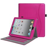 Fintie iPad 2/3/4 Case [Corner Protection] - [Multi-Angle Viewing] Folio Smart Stand Cover with Pocket, Auto Sleep/Wake for Apple iPad 2, iPad 3 & iPad 4th Gen with Retina Display, Magenta