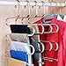 DOIOWN S-Type Stainless Steel Clothes Pants Hangers Closet Storage Organizer for Pants Jeans Scarf Hanging (6-Pieces)
