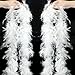 Coceca 2PCS 6.6ft White Party Feather BOA
