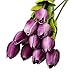 FLOWER Wholesale Tulip Latex Real Touch for Wedding Bouquet KC456 (Purple, 10pcs)
