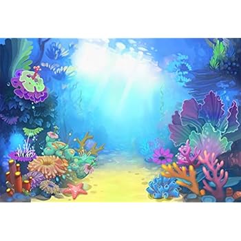 Amazon Com Aofoto 5x3ft Underwater World Backdrop Baby Shower