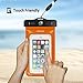 DBPOWER 5825750 Universal Waterproof Case with Armband and Compass for Phones upto 6-Inch - Orange