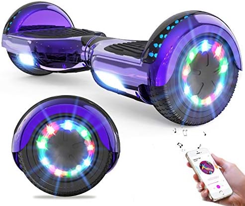GeekMe Gyropode 6.5 Pouce Hoverboard électrique Auto-équilibré Bluetooth Intégré Moteur 700W pour Enfants et Adultes