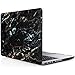 iDOO Matte Rubber Coated Soft Touch Plastic Hard Case for MacBook Pro 13 inch Retina Without CD Drive Model A1425 and A1502 Rich Black Marble