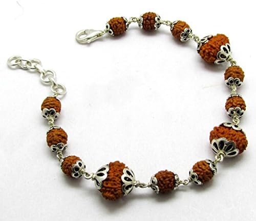 14 Mukhi Rudraksha / Fourteen Face Rudraksha Bracelet / Wealth Bracelet (SIlver)
