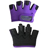Contraband Pink Label 5537 Womens MICRO Weight Lifting Gloves w/ Grip-Lock Padding (PAIR) (Purple, Small)