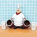 FishMM Resin Decorative Ornaments,Kitchen Decor,Cook Statue,French Chef Figurines with Toothpick Holder