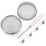 Kohree Flying Insect Screen Bug Screen RV Furnace Vent Cover Replacement RV Camper Heater Exhaust Screen Cover, 2 Packs 2.8 Inch Stainless Steel Mesh Screen with Installation Tool