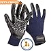Pet Deshedding Glove Grooming Gloves Hair Brush Remover Mitt-Enhanced Pet Ninja Gloves Five Finger Design Comb Glove-Perfect for Cats Dogs Horses with Long & Short Fur Shedding, Bathing, Massaging.