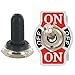 Etopars 3 X Heavy Duty 20A 125V 15A 250V SPDT 3 Terminal Pin ON/OFF/ON Rocker Toggle Switch Flick Metal Waterproof Cap Knob