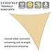 Shade&Beyond 2 Pcs 12'x12'x12' Sun Shade Sail Triangle Sand UV Block for Yard Patio Backyard