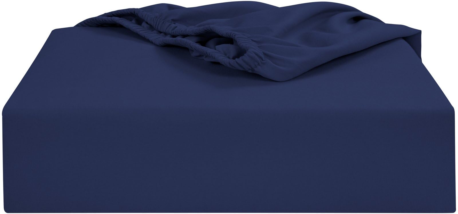 Soroor Bedding & Linen, Microfiber Double Fitted Sheet, Navy Deep Pocket 12 inch Bed Sheets, Super Soft Fabric & Elastic Hem Fitted Sheets | 135 x 190 x 30 cm Double Bed Sheet