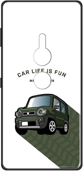 Amazon Xperia Xz2 So 03k ケース 背面 ガラスハイブリッドケース エクスペリアxz2 So03k 702so Sov37 カバー スマホケース かわいい おしゃれ 車 イラスト 7281 C カーキ プリント 印刷 スズキ 新型 ハスラー デザイン 柄 背面カバー 9h硬度 強化ガラス Tpu