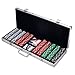 Trademark Poker Poker Chip Set for Texas Holdem, Blackjack, Gambling with Carrying Case, Cards, Buttons and 500 Dice Style Casino Chips (11.5 Gram) primary