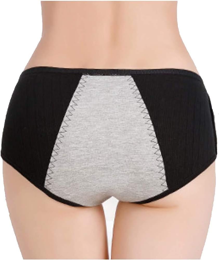 GLAMORAS Women's Organic Cotton Period Menstrual Sanitary Leakproof Protective Panties Underwear(Sizes M to XXL)