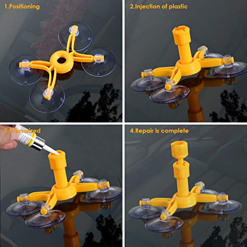 Tabpole Car Windshield Crack Repair Kit Quick Convenient Repair Tool for Windshield Crack Chip Scratch
