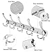 Wall Mounted Coat Hooks, Coat Hooks 2 Packs with 15 Hooks Chrome Plated Steel Coat Robe Hat Hooks