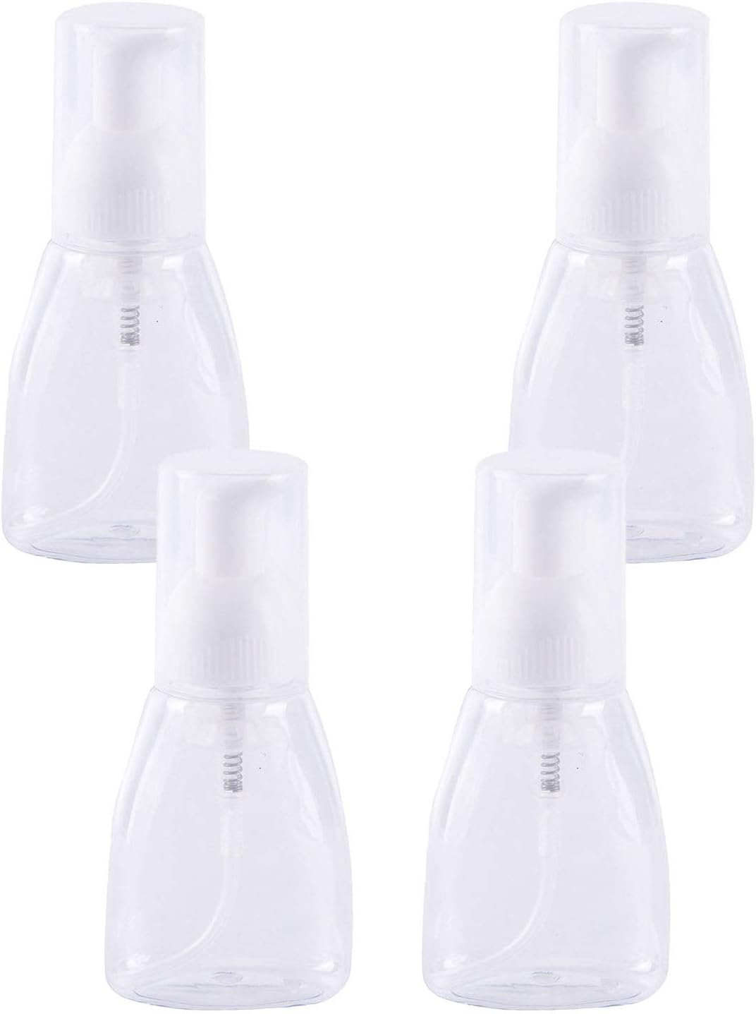 MISAZ 4 Pack Foaming Hand Sanitizer Dispenser,Soap Foam Dispenser,Plastic Liquid Pump Bottles,Refillable Empty Hand Soap Containers,for Kitchen/Bathroom Countertops,80ml/2.7oz