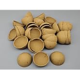 PyroBuild 2" Brown Paper Firework Ball Shells, 20 Sets (40 Pcs), Craft Supplies