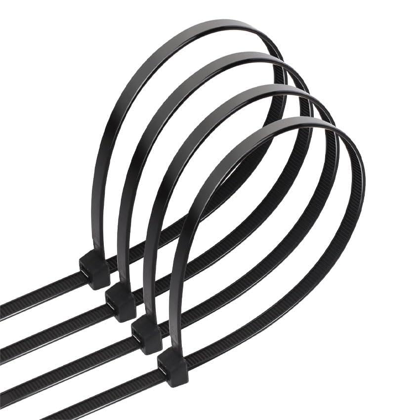 20 x Black Nylon Cable Ties Width 7.2 x Length 500 mm